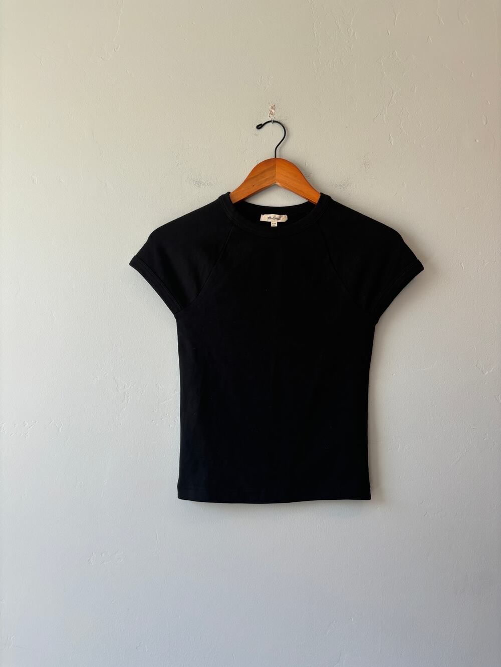 Madewell Black Fitted Crew Neck Tee